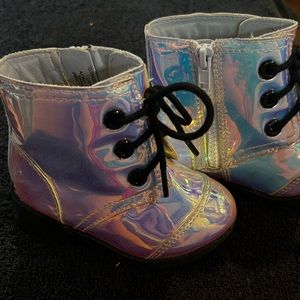 Iridescent boots